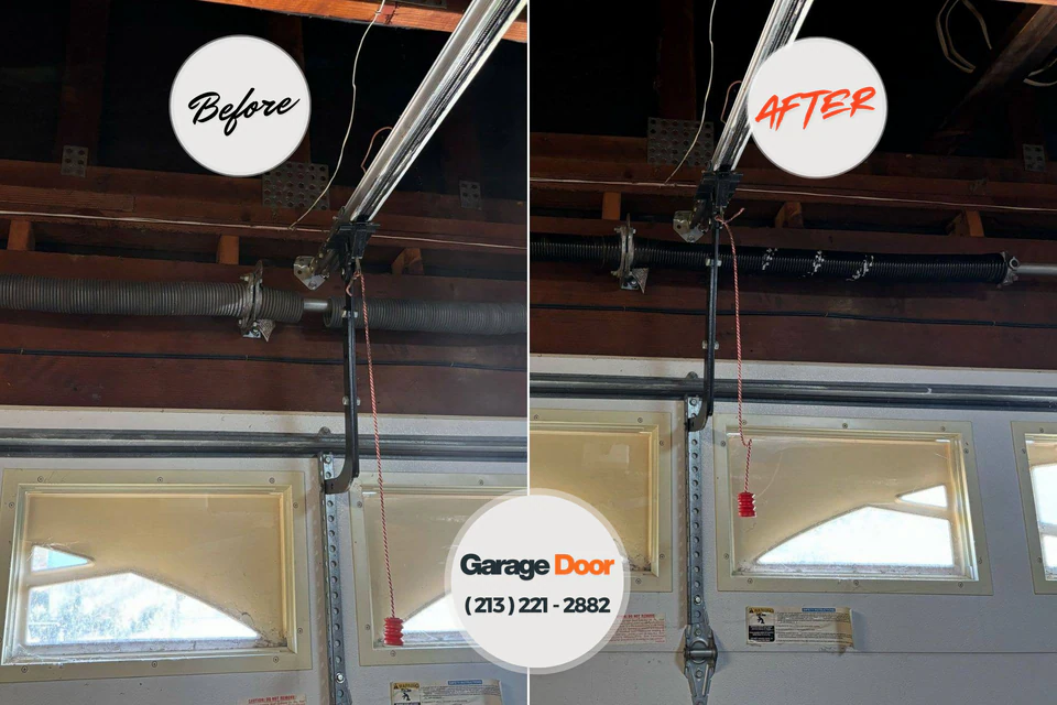 Before and after: garage door repair West Glens Falls, NY